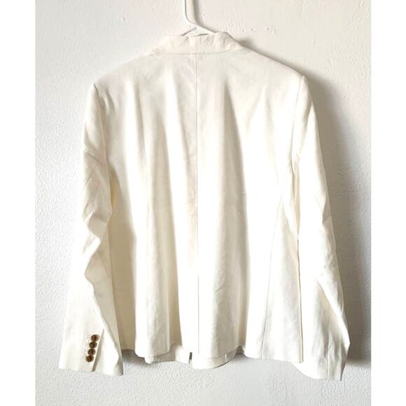 Ann Taylor The Cutaway Blazer in Herringbone Linen Blend 14 NEW - Picture 3 of 8